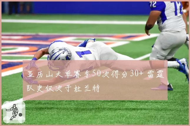 亚历山大单赛季50次得分30+ 雷霆队史仅次于杜兰特